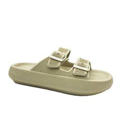 XTI Damen 141190 Flache Sandale, beige, 40 EU von XTI