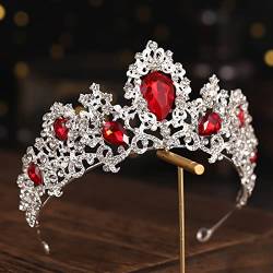 Handgefertigte Kristall-Strass-Kronen-Tiaras für Frauen und Mädchen, Kopfschmuck, Braut-Hochzeits-Stirnband, Haarschmuck, Hochzeits-Stirnband (A Bl?) von XTZYGLFD