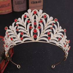 Handgemachte Blätter Kristall Braut Tiara Kronen Mode Königin Party Braut Krone Kopfschmuck Hochzeit Haarschmuck Zubehör Hochzeit Stirnband von XTZYGLFD