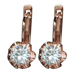Lange Ohrringe für Frauen, elegante Persönlichkeit, elegante Diamant-Ohrringe, Fashon, ovale Ohrstecker für Frauen (A, Einheitsgröße) von XTZYGLFD