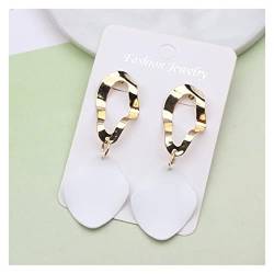 Modeschmuck, Vintage-Statement-Ohrringe, weiße lange baumelnde Ohrringe für Frauen, Hochzeit, Party, High-End-Ohrringe (Farbe: Weiß) (Weiß b) von XTZYGLFD