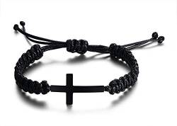 XUANPAI Handgemachte Geflochtene Seil Kreuz Armband Einstellbare Armband Geschenk für Männer Frauen Jungen Mädchen von XUANPAI
