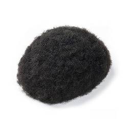 4MM Lockiges Haar Volle Spitze Toupet for Männer Echthaar Systeme Einheit Männer Französisch Spitze Basis Perücke Atmungsaktive männer Perücke (Color : 1B 4MM Afro, Size : 130%_6X9) von XUCHIL