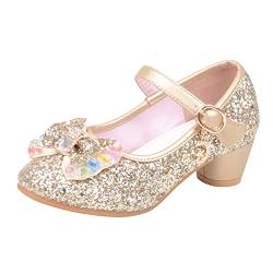 Prinzessinnen Schuhe Kinder Elegante Prinzessin Schuhe Mädchen Mary Jane Schuhe High Heel Kleid Schuhe Kinder Abendschuhe Kinderschuhe Mädchen Festliche Mädchen Schuhe Loafers von XUEJIANN