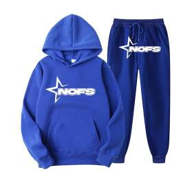 NOFS Jogginganzug Streetwear Tracksuit für Herren Corteiz Tracksuit Buchstaben Druck Lose Hoodies und Jogginghosen Y2K Hip Hop Streetwear Unisex Pullover Oberteile und Sporthosen Trapstar Anzug von XUEQINGDE