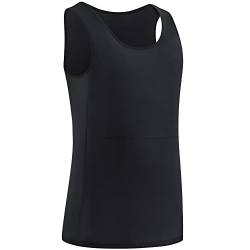 XUJI Brust Binder Transgender Atmungsaktiv Langer Binder Pullover Tank Top (B, XL) von XUJI