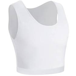 XUJI Brust Binder Transgender FTM Elastische Kompression BH Pullover Tank Top (W, 2XL) von XUJI