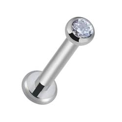 XUJLRL 1 Stück 1.2mm Chirurgenstahl Lippenpiercing Labret Stecker Set 8mm Silber Tragus Helix Piercing Schmuck von XUJLRL