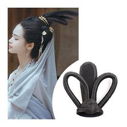 Messy Bun Haarteile Brötchen Elegante Retro Kopfbedeckung Synthetische Chinesische Alte Perücke Hanfu Kopfschmuck Haar Alte Chinesische Frauen Cosplay Perücken Zubehör Brötchen Haarteil (Color : VM39 von XUJUAN-0227