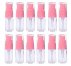 12 Stück 10 ml leere befüllbare transparente Lotion-Flasche rosa Pumpkopf Flüssigkeit Foundation Isolation Glas Kosmetik Gesicht Schönheit Aufbewahrungsbehälter mit Kappe für Mädchen und Frauen von XUMIN