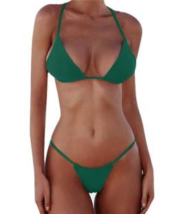 XUNYU Damen bikini-satz-verband fest brasilianische bademode zwei stücke zu gepolsterte thong badeanzug mittel bikini-set grün von XUNYU