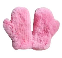 XUYUZUAU Winter Handschuh für Frauen Echtes Rex Kaninchenfell Handschuhe Flexibel Warmen von XUYUZUAU