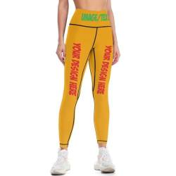Benutzerdefinierte Leggings Personalisierte Yogahosen mit Bild Entwerfen Sie Ihre Eigene Joggen Sport Hohe Taille Hosen, Als Ihr Entwurf, XXL von XVBCDFG