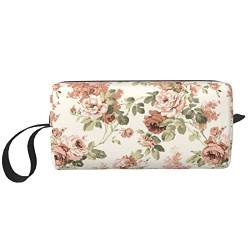 Blaue Blume Make-up Kosmetiktasche Frauen Geldbörse Beutel Kleine Reise Tragbare Kulturbeutel Zubehör Organizer, Boho Flower Receive Bag, Einheitsgröße, Taschen-Organizer von XVBCDFG