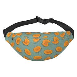 Cartoon Cantaloupe Fruit Pattern Pack Waist Bag Adjustable Belt Bag for Men Women Traveling Hiking Cycling Running, Siehe Abbildung, Einheitsgröße, Lässiger Tagesrucksack von XVBCDFG