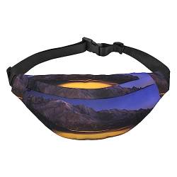 Hüfttasche für Frauen Berg Landformen Gedruckt Crossbody Fanny Pack mit verstellbarem Gurt Mode Gürteltasche, Siehe Abbildung, Einheitsgröße, Lässiger Tagesrucksack von XVBCDFG