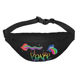 LGBTQ Pride Month Rainbow Gay Waist Pack for Men Women Adjustable Belt Fanny Waist Bag Rave Fashion Pack Bum Bag Travel Pursemen, Siehe Abbildung, Einheitsgröße, Lässiger Tagesrucksack von XVBCDFG