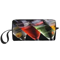 Martini Drink Kosmetiktaschen für Frauen Tragbare Make-up-Tasche Reise Aufbewahrungstasche Täglich Empfang Tasche Große Kapazität Kulturbeutel, Siehe Abbildung, Einheitsgröße, Taschen-Organizer von XVBCDFG