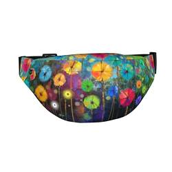 Seasonal Nature Spring Summer Flowers Pattern Fanny Pack for Women Man, Adjustable Casual Waist Belt Bag Crossbody for Sports Travel Hiking Running Jogging, Siehe Abbildung, Einheitsgröße, Lässiger von XVBCDFG