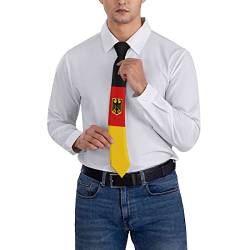 XVBCDFG Deutschland Flagge Deutsch (7) Gestreifte Krawatte Herren Krawatte Herren Party Business Krawatten Weiche Skil Tie, Siehe Abbildung, One size von XVBCDFG