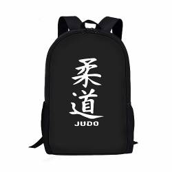 XVBCDFG Leichter Rucksack mit süßem rotem Panda-Muster, für Teenager, Jungen, Mädchen, Schultasche, Rucksack, Büchertasche, Tagesrucksack, Judo, One size von XVBCDFG