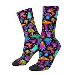 XVBCDFG Mushroom Socks, Magic Mushroom Socks for Men/Women Novelty Crew Funny Crazy Gift Tube Socks, Magischer Pilz, One size von XVBCDFG