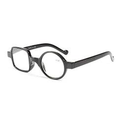 XWGlory Brillen Für ältere Retro Leopard Asymmetrische Runde Quadratische Lesebrille Frauen Männer Presbyopie von XWGlory