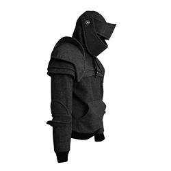 XWGlory Herren Pullover Seil Maske Ritter Hoodies Winter Warm Pullover Casual Langarm Hoodies von XWGlory