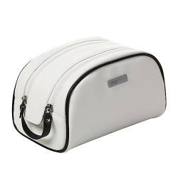 Tragbare Reise-Kulturtasche für Herren von XWJLAILE: Stilvolles PU-Leder, großes Fassungsvermögen, Schlichtes Design von XWJLAILE