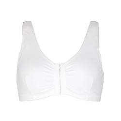 XWSM Brust Prothese Tasche BH Verschluss Vorne Post Chirurgische Baumwolle Leibchen Mastektomie BH Dünne Unterwäsche Frauen Top Weste BH (Color : White, Size : 42/95(ABC)) von XWSM