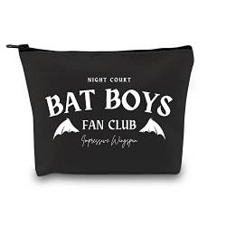 XYANFA Bat Boys Fan Club Make-up-Tasche The Night Court Book Lover Gift a Court Of Thorns Rose Zipper Pouch, BAT Boys Fan Club schwarz, modisch von XYANFA