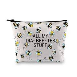 XYANFA Bee Diabetes-Tasche, Typ 1, Typ 2, Diabetiker, medizinische Tasche, Aufbewahrung, Diabetes-Organisation, All My Diabeetes Stuff (All My Diabeetes Stuff) von XYANFA