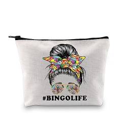 XYANFA Bingo Make-up Tasche Bingo Life Bingo Liebhaber Geschenk Lucky Bingo Geschenk Bingo Kosmetiktasche Bingo Geschenke für Glücksspielliebhaber, Bingolife, modisch von XYANFA