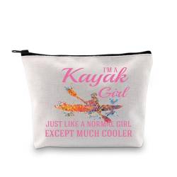 XYANFA Lustiges Geschenk für Kajakfahrer, Kajakspieler, Kajak-Liebhaber, Kosmetiktasche, Kajak, Mädchen, Kajak, Königin, Reißverschluss, Make-up-Tasche, I'M A Kayak Girl, modisch von XYANFA