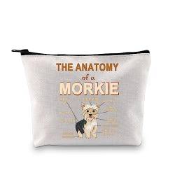 XYANFA Morkie Gift Lustige Morkie Lover Geschenk The Anatomy of a Morkie Kosmetiktasche Make-up Kosmetiktasche Tasche Reißverschluss, A Morkie, modisch von XYANFA