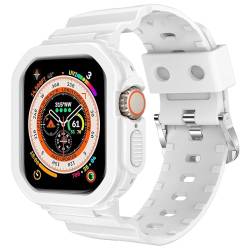 XYF Kompatibel mit kristallklaren Apple-Watch-Armbändern, 45 mm, 44 mm, 42 mm, 41 mm, 40 mm, 38 mm, für Herren und Damen, Gelee-Schutzhülle für iWatch Ultra 2/1, Serie 9, 8, 7 SE/6, 5, 4, 3, 2, 1 von XYF