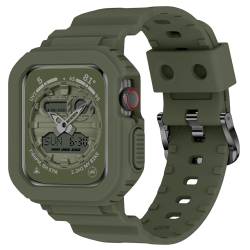 XYF Sportarmbänder, kompatibel mit Apple Watch, 45 mm, 44 mm, 42 mm, mit Stoßfängerhülle für Damen und Herren, atmungsaktives, weiches Armband für iWatch-Armbänder Serie 9, 8, 7, 6, 5, 4, 3, 2, 1 SE, von XYF