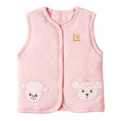 XYIYI Baby Warme Jacke Baumwolle Weste, Unisex Kleinkind Gepolsterte Weste - Pink - 24-36 Monate von XYIYI