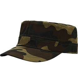 XYIYI Camo Unisex Baumwoll Army Cap Baseball Cap Camouflage Verstellbare Military Flat Kappe Cadet Hat von XYIYI