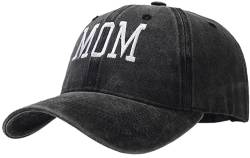 XYIYI Mama Hut für Frauen, Schwarz Vintage Washed Distressed Baseballkappe Mütter Tag Geschenke von XYIYI