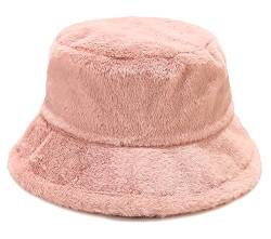 XYIYI Pelzig Fischerhut Bucket Hat Winter Wärmer Eimer Hut Flauschige Fischermütze für Damen Mädchen von XYIYI