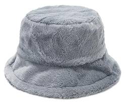 XYIYI Pelzig Fischerhut Bucket Hat Winter Wärmer Eimer Hut Flauschige Fischermütze für Damen Mädchen von XYIYI