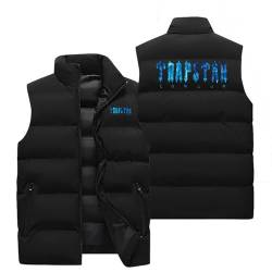 XYYYHTL Shooters Trapstar Winter Wärme Dicke Herren Weste mit Reißverschluss, Premium Wasserabweisend Ärmellose Outdoorjacke Trapstar Jacke Herren Trapstar Jacke Trapstar Zipper WesteA254 von XYYYHTL