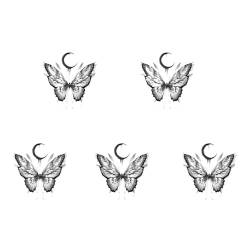 Neue temporäre Tattoo-Aufkleber for Frauen, 5 Stück, wasserdicht, temporäre Tattoo-Aufkleber, 3D-Schmetterling, gefälschte Tätowierung, Bein-Arm-Kunst, Einweg-temporäre Schmetterling-Tattoo-Aufkleber von XZEIT