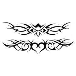 Neue temporäre Tattoo-Aufkleber for Frauen, Schmetterling, Blumenmädchen, temporäres Tattoo, schwarzes Design, Taille, Körper, gefälschte Tätowierung, Bein, Bauch, wasserdicht for Frauen (Color : A) von XZEIT