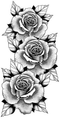 Neue temporäre Tattoo-Aufkleber for Frauen, realistische schwarze Rose, temporäre Tattoos, gefälschte wasserdichte Tätowierung, Körperkunst, Arm, Bein, Blumen, Pfingstrose, Blüte, Tattoo-Aufkleber, Ma von XZEIT