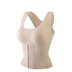 XZEIT Frauen reduzieren Gürtel Haltung Korrektor BH, 3-in-1 Taille geknöpft BH Shapewear, Heben Korrektur BH, Nude, L von XZEIT