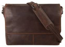 Messenger Bag X-ZONE Gr. B/H/T: 40 cm x 28 cm x 8 cm onesize, braun (cognac) Damen Taschen Handgepäck von XZONE