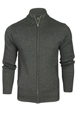 Xact Herren-Cardigan-Pullover mit durchgehendem Reißverschluss und hohem Baumwollanteil (Dark Grey Marl) S von Xact