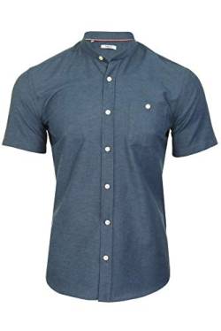 Xact Herren Freizeithemden Unifarben Polokragen Kurzarm (Denim Blue) L von Xact